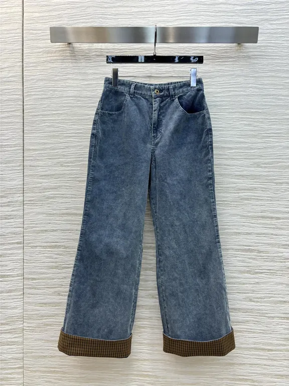 Miumiu corduroy denim trousers